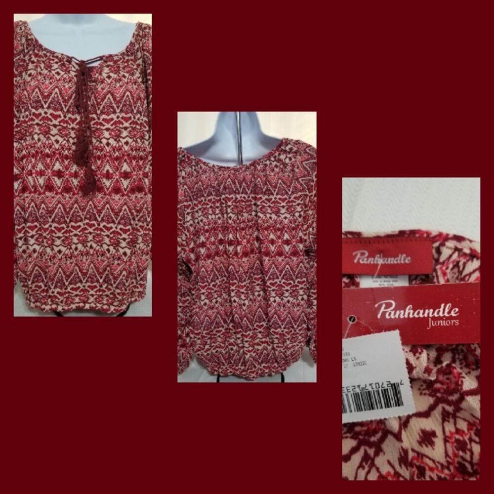 Panhandle Slim Junior Size S Peasant Style Blouse